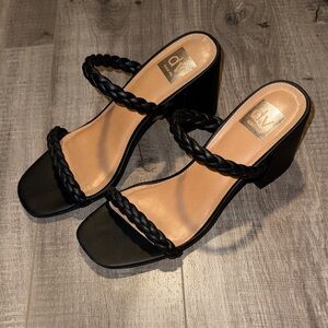 Dolce Vita Black Braided Strap Heels